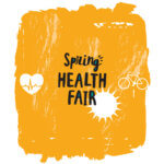 Health Fair Poster with yellow paint background