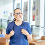 Happy working nurse