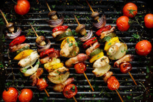 Healthy Recipes with Summer Produce grilled vegetable kebabs