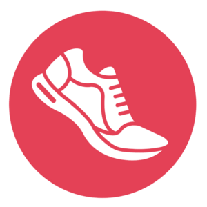 red sneaker icon for the living well at altitude article