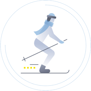 fresh tracks ahead icon 2 - skier